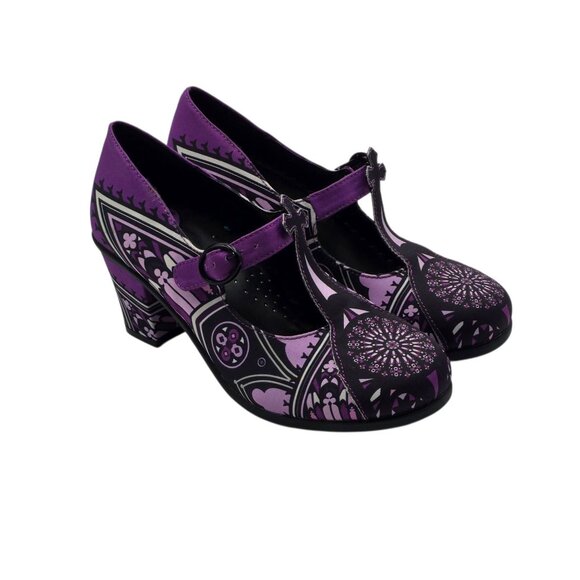 Women's - Hot Chocolate Design Chocolaticas Mid Heels Gothic Pumps, Size 35 (US - Picture 1 of 11